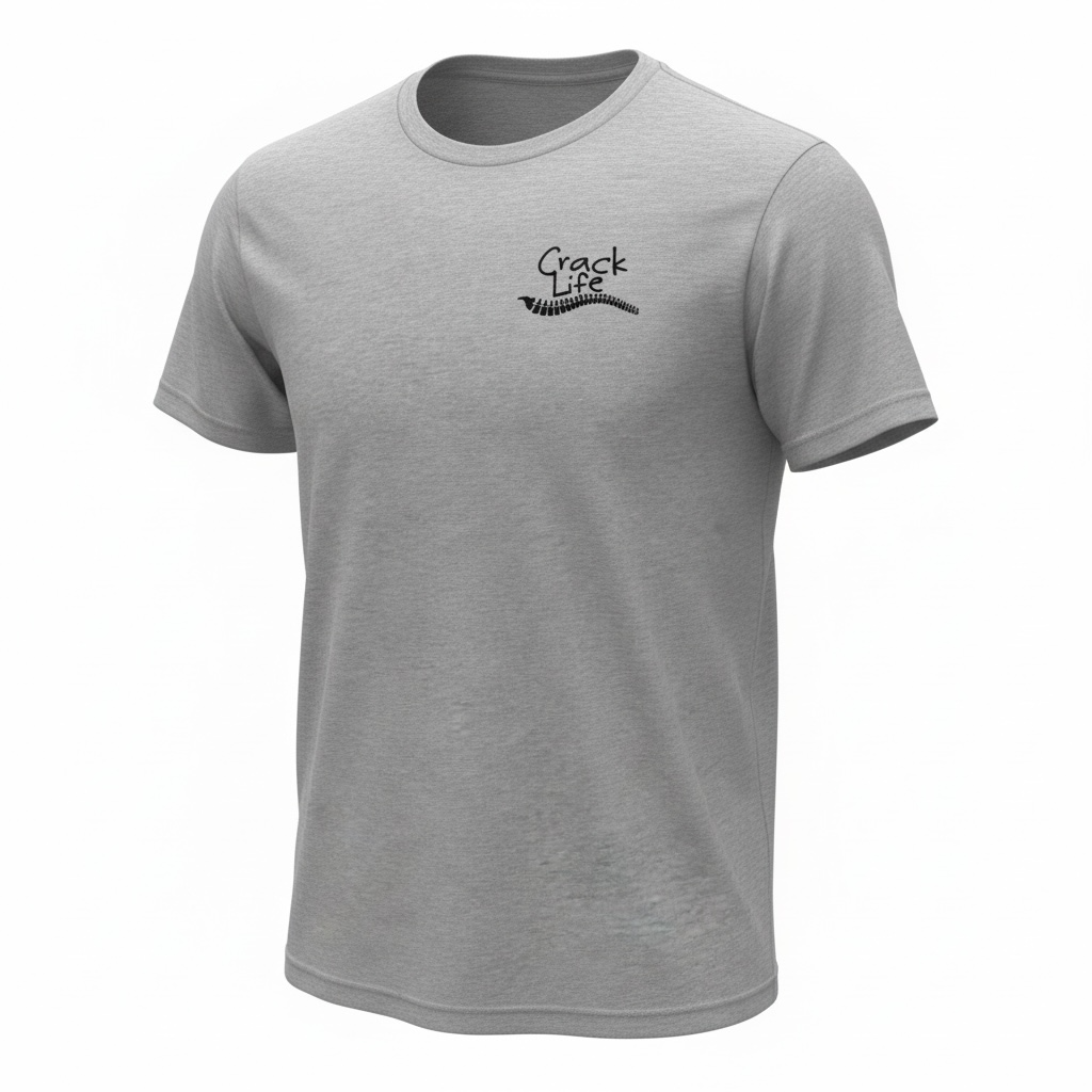 Crack Life Unisex Gray Short Sleeve Cotton T-Shirt