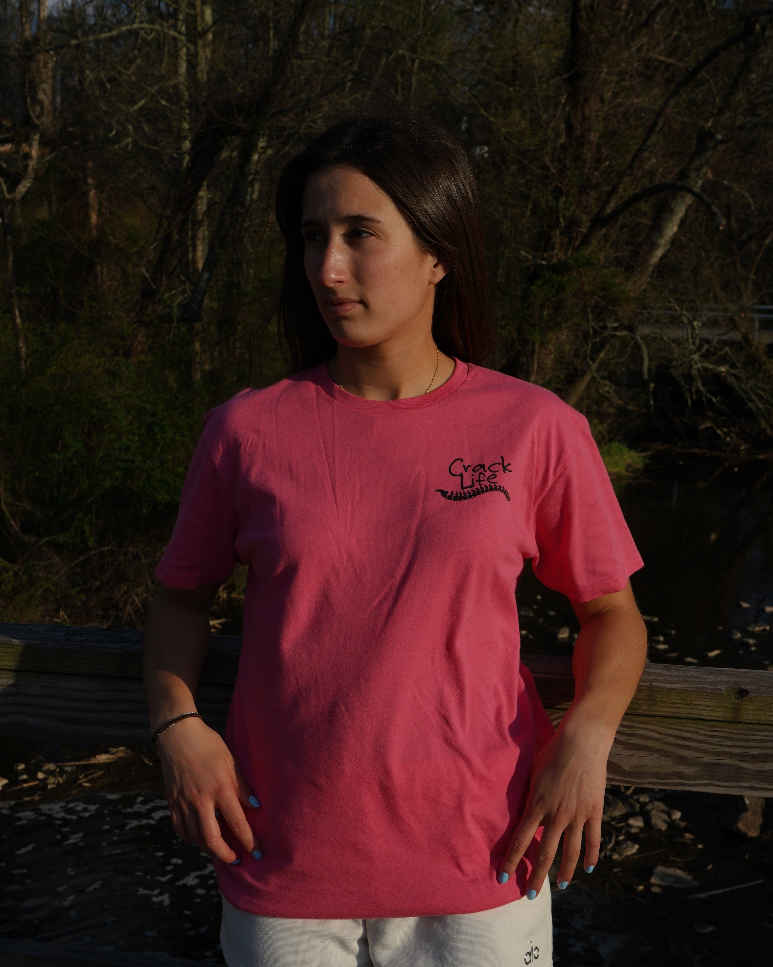 Crack Life Unisex Pink Short Sleeve Cotton T-Shirt