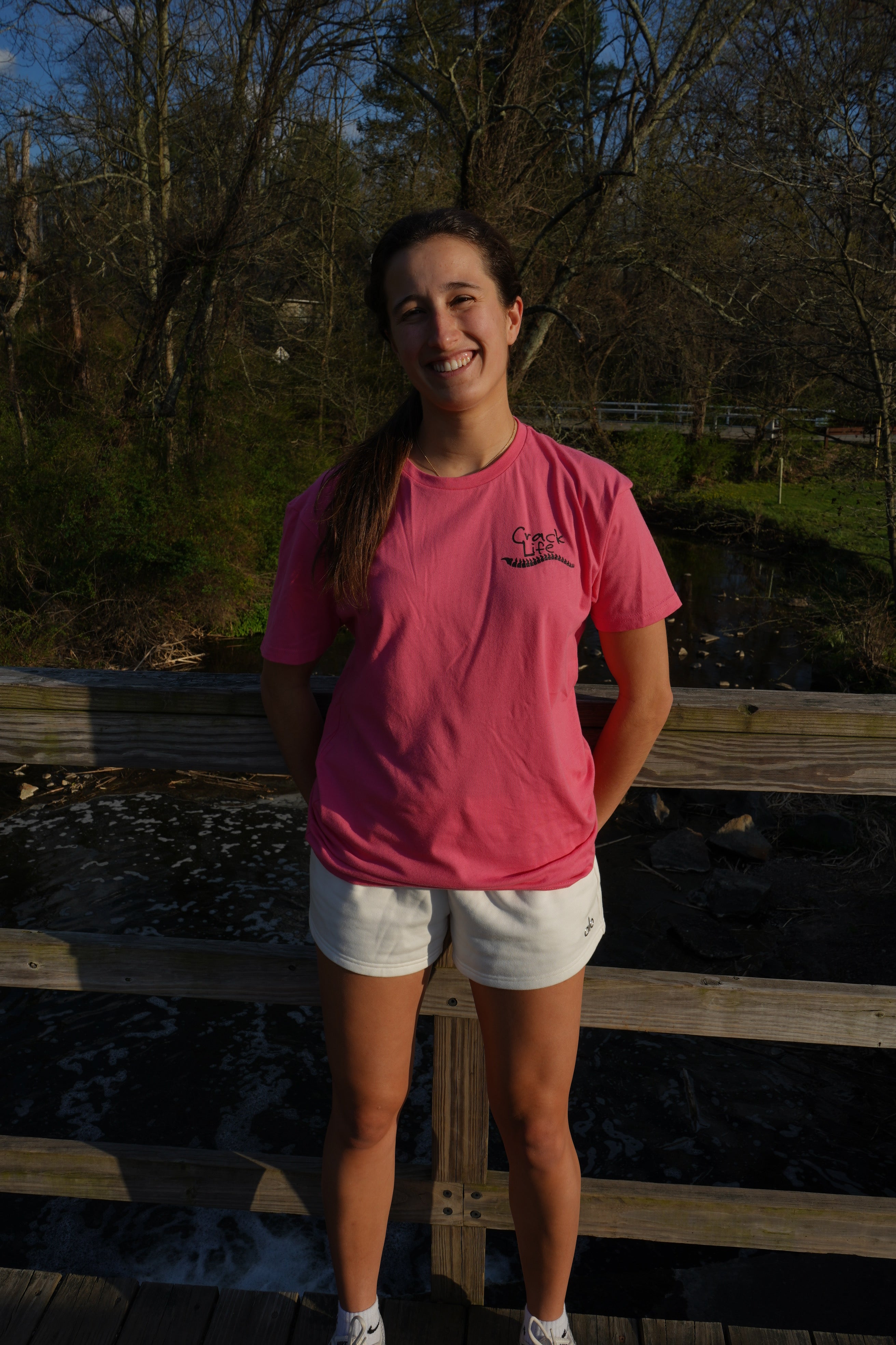 Crack Life Unisex Pink Short Sleeve Cotton T-Shirt